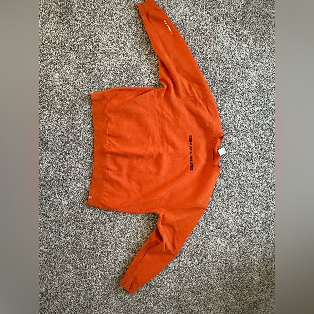 WORN 1X AMAZING Nike ACG ORANGE THERMA-FIT CREWNECK SIZE XL